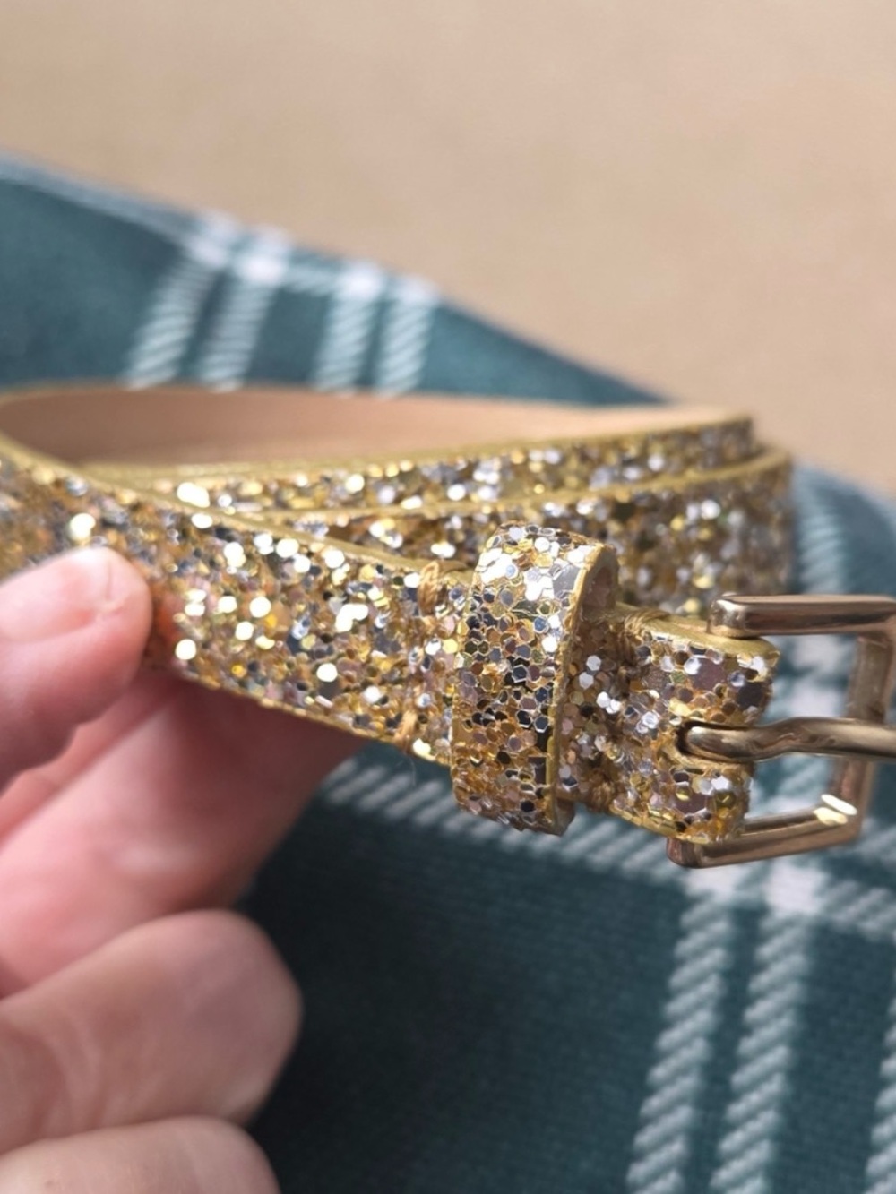 Jcrew Glitter Women's Belt - Sparkling Accent leather belt size S